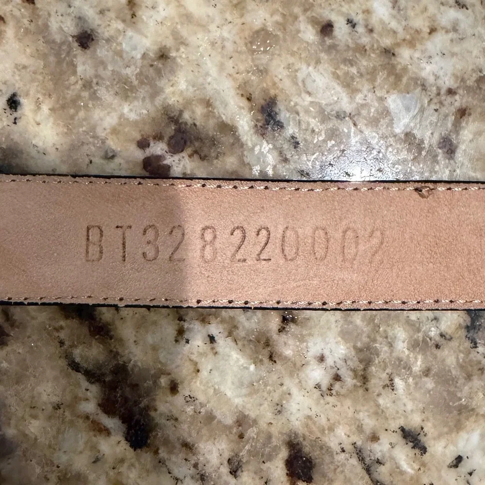 Fossil Vintage Croco‎ Embossed Leather Belt Womens Size S Brown Gold Y2K Cowhide